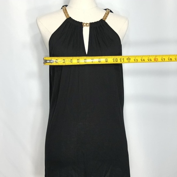 MK Elegant Black Halter Dress size L pre owned Exellent condition - Picture 3 of 13